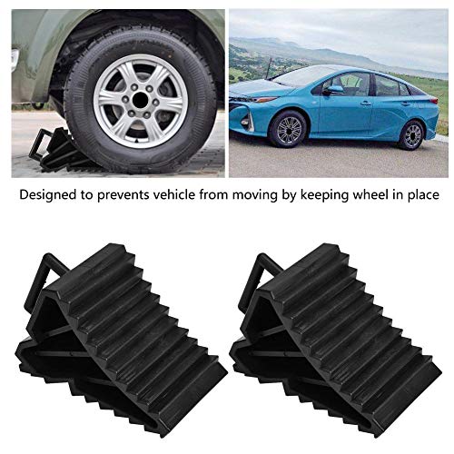 Image of Wheel Chocks for Cars, 2pcs Car Anti slip Block Tyre Slip Stopper Wheel Block Tire Wheel Alignment Block Tire Support Pad Car Wheel Stoppers wheel chocks wheel chocks
