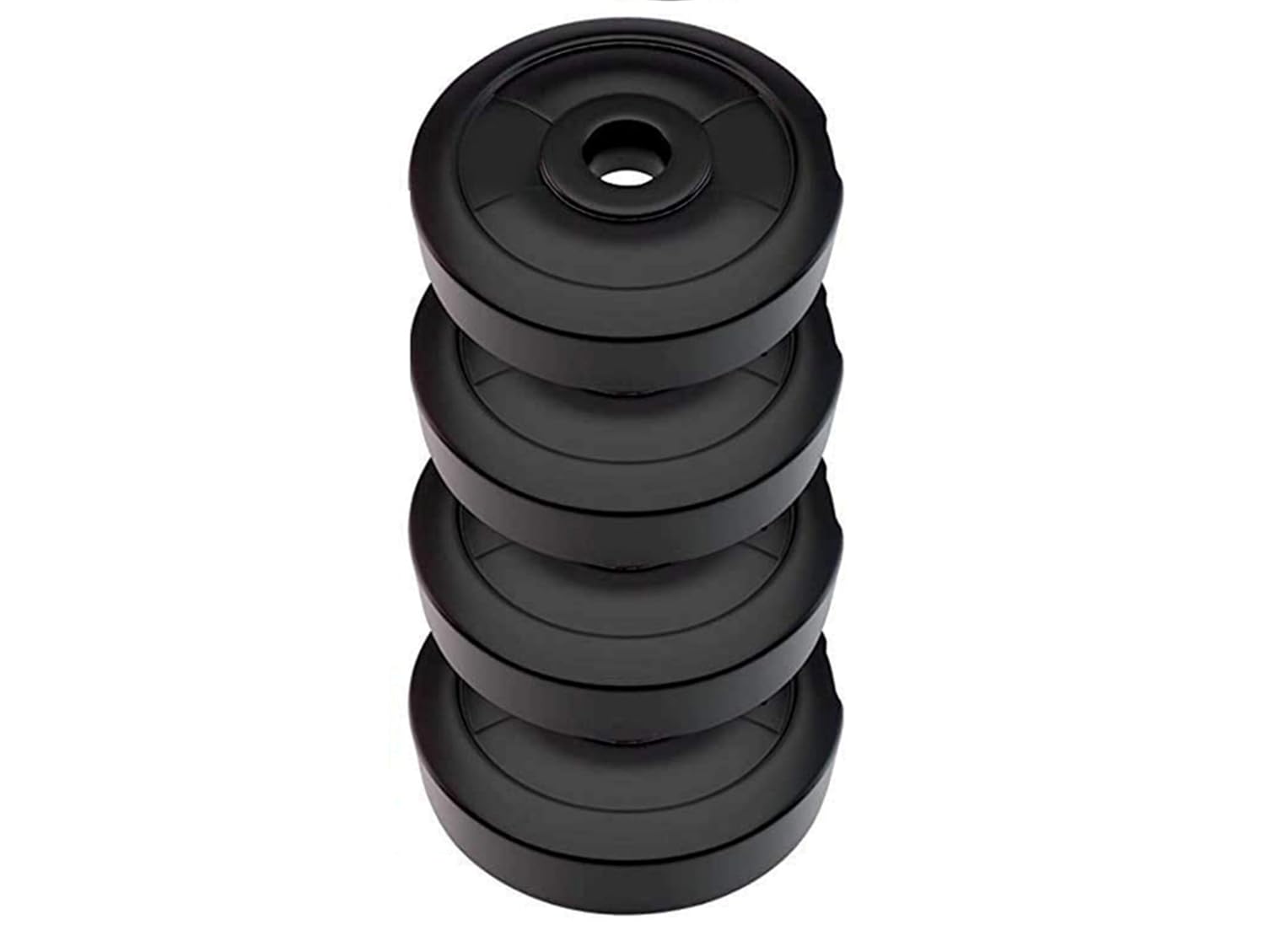 DREAM FIT Set of 4 5Kg PVC Weight Plates for home gym - Spare Weights for dumbbells, barbells and other exercises - 20Kg (5Kg x 4)