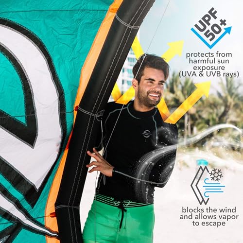 Unisex Thermal Swim Shirt for Men & Women Cold Water Rash Guard, Fleece Lining UPF504