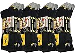 Men's Work Socks Pack Of 12 Breathable Resistant Design | Stretch Fit Heavy Duty Reinforced Heel and Toe.