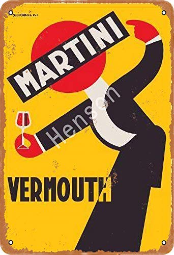 Panneau Martini Racing Team - 30x20cm Métal Effet Rouillé (vintage, Neuf)