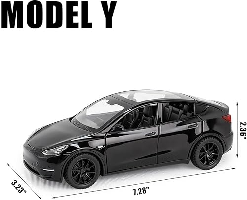 Miniatura 6 de Coches de juguete modelo Y modelo 124, modelo Y, modelo Y con luz, modelo grande Y fundido a troquel para niños y adultos, regalo de cumpleaños