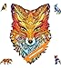 Produktbild UNIDRAGON Original Holzpuzzle  Feuriger Fuchs, 700 Teile, Royal Größe 16.1 x 23.6 Zoll (41 x 60 cm) Schöne Geschenkverpackung, Einzigartige Form Erwachsene und
