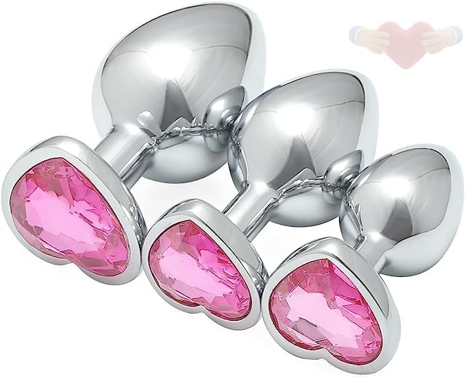 Gadget de déstressage rose et cœur anti-stress acier inoxydable pour relaxation et bien-être