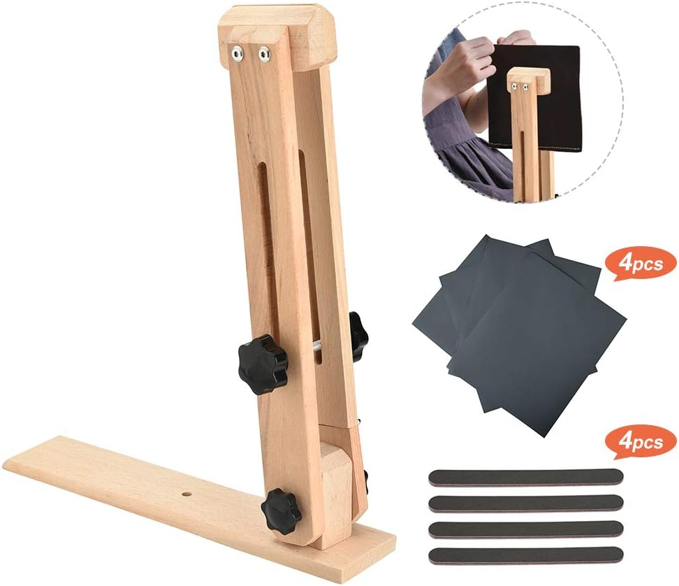 53cm Adjustable Leather Stitching Pony, 360 Degree Rotation Table Desktop Pony Horse Clamp for DIY Hand Stitching Leather Clamping