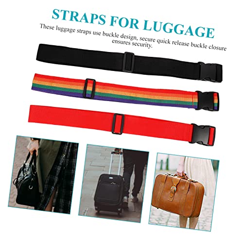 Yardenfun 3 peças com cordas de liberação, cinto elástico para serviço de viagem, colorido, conector