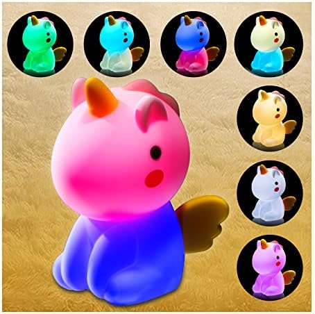 easuntec Unicorn Night Light,Night Light for Kids,New Two-Color Colorful Mode,Rechargeable Cute Kids Baby Nursery Night Lights,Unicorn Toys for Girls Age 3 4 5,Unicorns Gifts for Girls Age 3 4 5