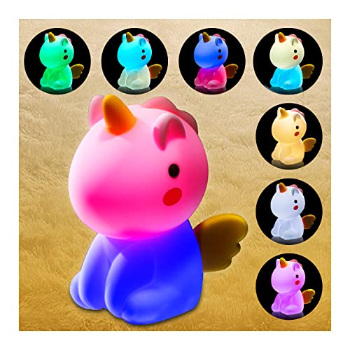 Easuntec Unicorn Night Light,Night Light For Kids,New Two-Color Colorful Mode,Rechargeable Cute Kids Baby Nursery Night Lights,Unicorn Toys For Girls Age 3 4 5,Unicorns Gifts For Girls Age 3 4 5 #TOP26