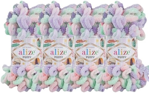 Alize Velluto MicroPolyester Yarn - Lot Of 3 Skeins (329 Tabacco), Jumbo Weight For Blankets - View #3