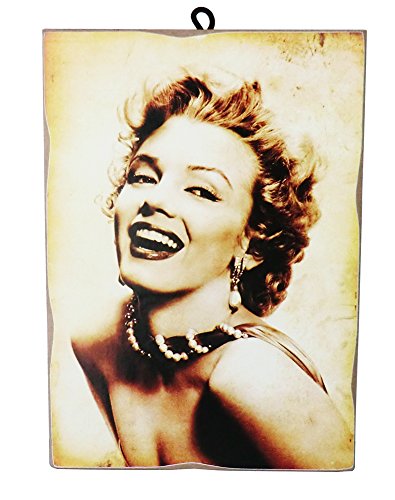 KUSTOM ART Cuadro de Estilo Vintage Marilyn Monroe de colección, impresión láser sobre Madera, Idea de Regalo