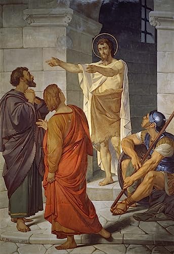Saint Jean Baptiste affiche toile 60x90cm reproduction portrait de Cesare Maccari pour mur