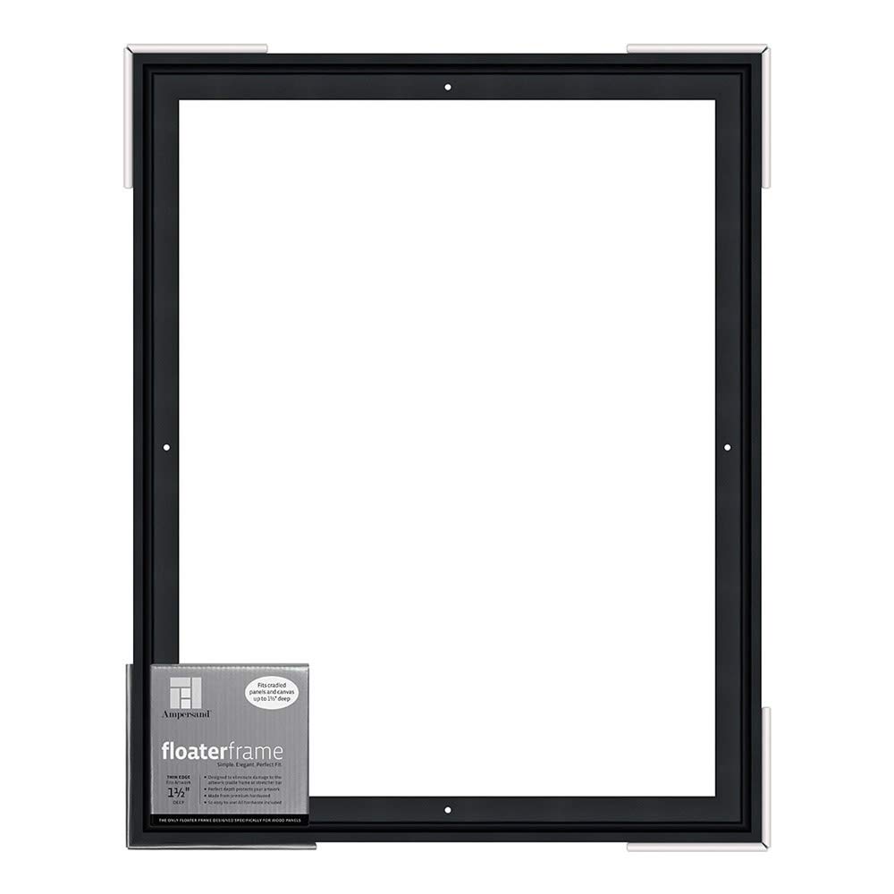 Ampersand Floaterframe for Wood Panels, 1.5 Inch Depth, Thin, 16X20 Inch, Black (FTHIN151620B)-picture-21