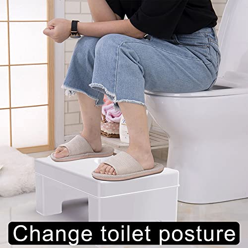 Affheny Toilet Stool，Detachable Toilet Potty Step Stool For Adults And Kids，Modern Sleek Design，7" Tall (White) #TOP4