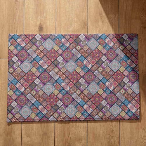 Isdreem Alfombra Antideslizante Restaurante Alfombrilla Antideslizante Bañera Pequeña Mandala Alfombra Interior Tienda De Campaña Alfombrillas XL, 40x60cm