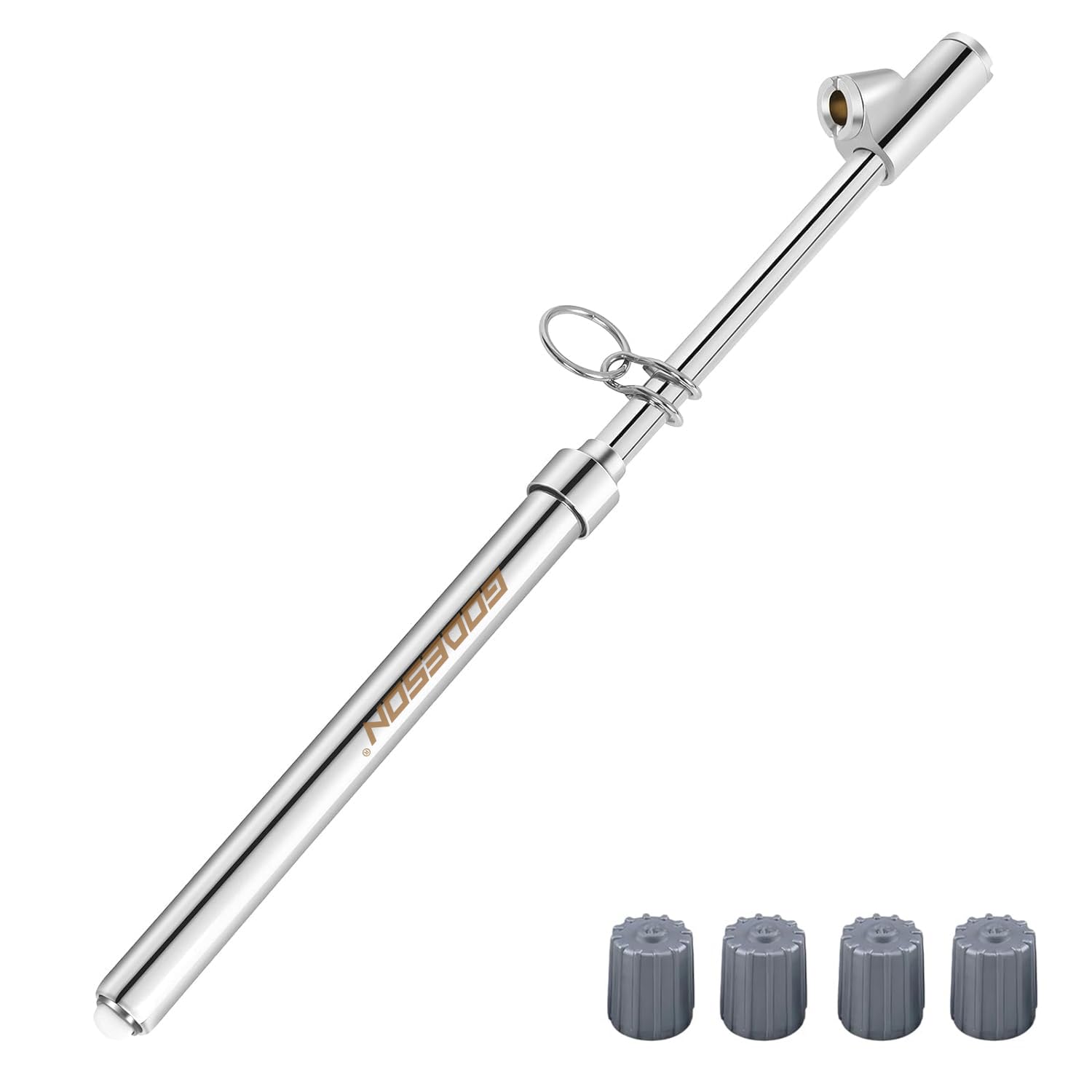 GODESON 1 Stück Zweiköpfiger Lkw-Reifendruckmesser, Heavy Duty Pen Tyre Gauge Range 10-150 PSI 1-10 Bar Doppelkopf-LKW-Luftdruckmesser