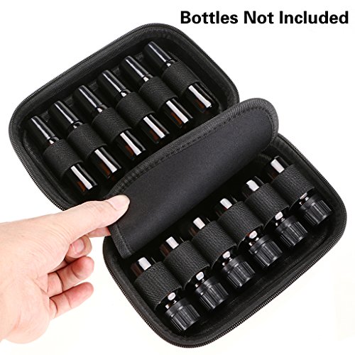 Hipiwe Hard Shell Essential Oil Carrying Case Holds 12 Bottles (Can Hold 5Ml, 10Ml, &10Ml Rollers) Travel Size Essential Oils Bag Organizer Perfect For Essential Oils Bottle (Purple) #TOP4