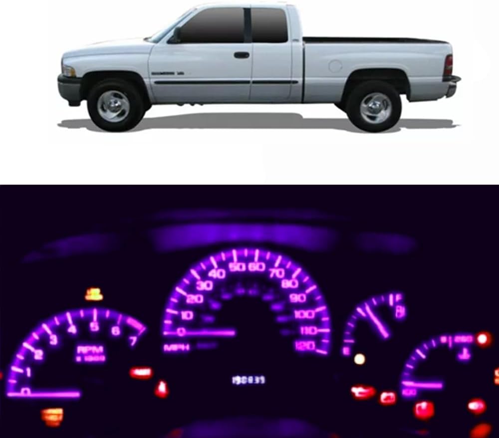 WLJH Green Dash Cluster Instrument Panel Gauge Led Light Indicators Bulbs Full Kit for Dodge Ram 1500 2500 3500 1994-2001, Pack of 20