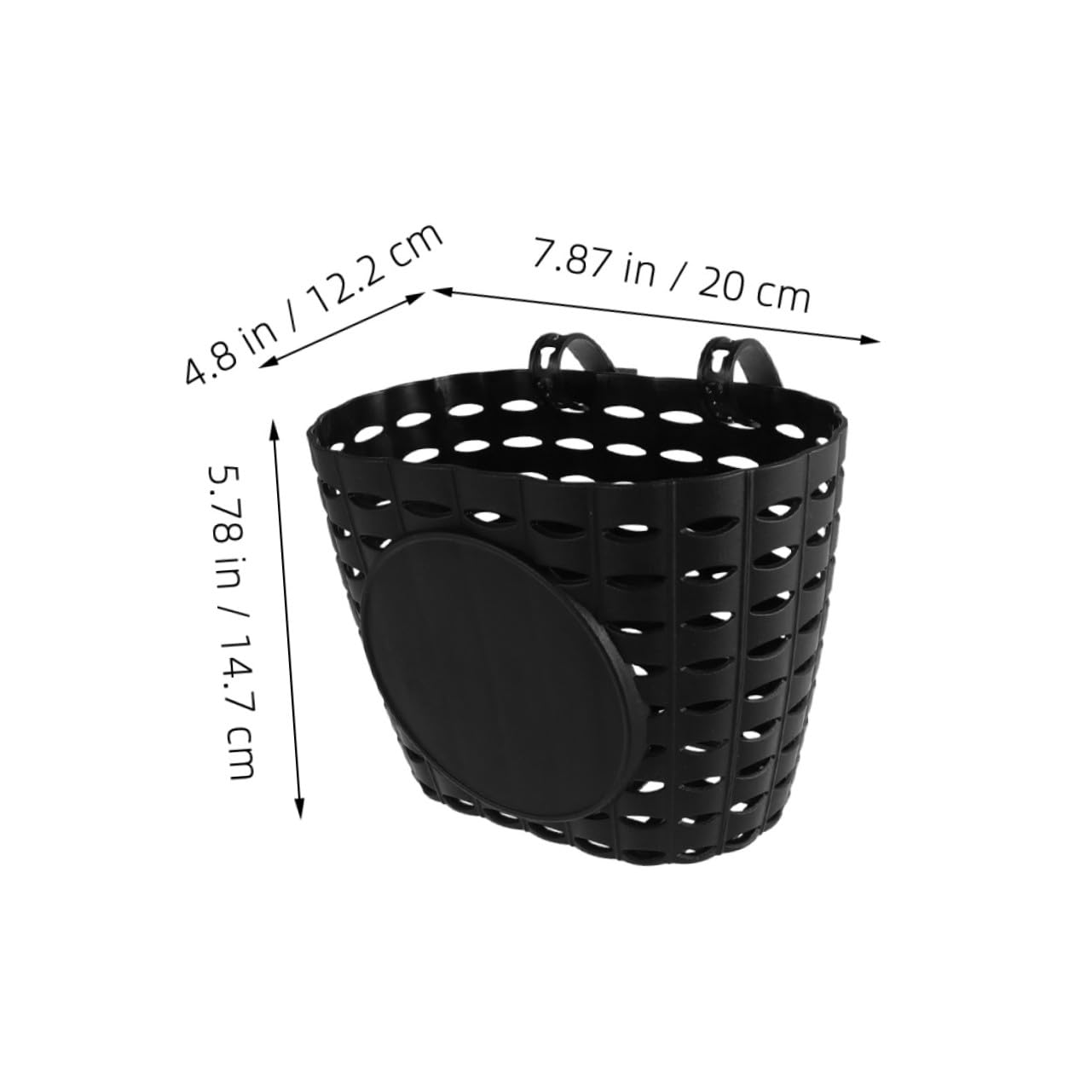 Cesta De Bicicleta para Niños Desmontable De Plástico Grueso Negro con Fuerte Capacidad De Carga para Bicicletas Infantiles Almacenamiento Escolar y Transporte