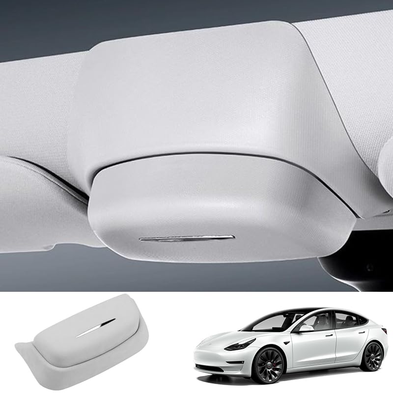 Supporto per occhiali da sole per Tesla Model Y 2020-2025 Scatola portaoggetti per occhiali da vista Organizer per console centrale Supporto per occhiali da vista Custodia per occhiali da vista