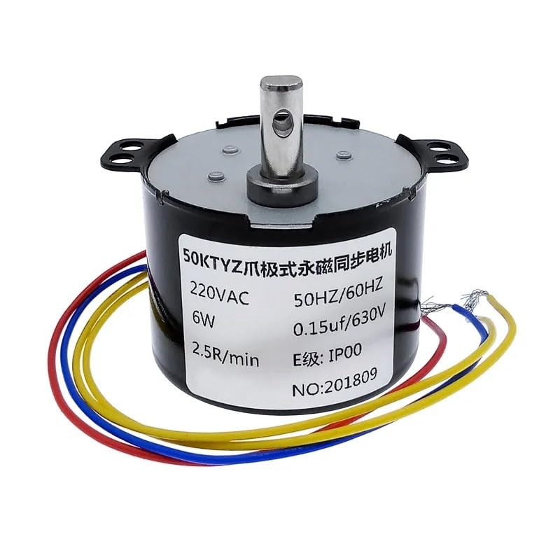 Motor síncrono de imán Permanente 50KTYZ, CA 220V, Motores reductores Velocidad, inversión Positiva y Negativa controlable, 6W(30rpm)