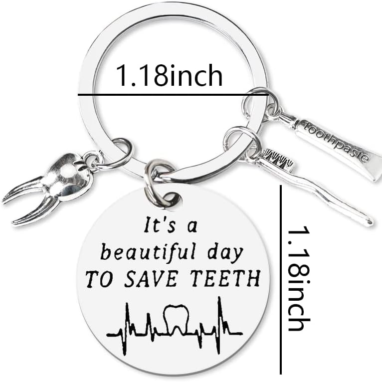 Dentist Dental Assistant Gifts for Women Men Coworkers Inspirational Dental Hygienist Technician Gift Keychain Dentist Birthday Christmas Gifts for Dental Student Graduation Gifts Dental Accessories image 4
