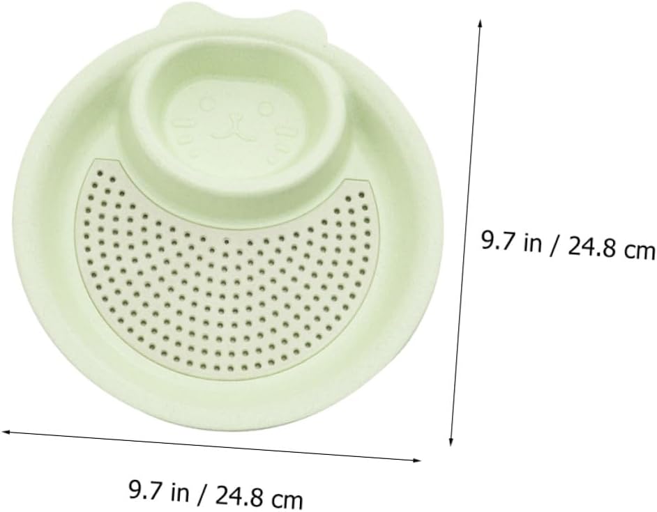 3pcs Double-layer Draining Dumpling Plates Set, Wheat Straw Seasoning Dipping Dish for Household Kitchen, Nordic Green Pink Beige Side Serving Saucer
