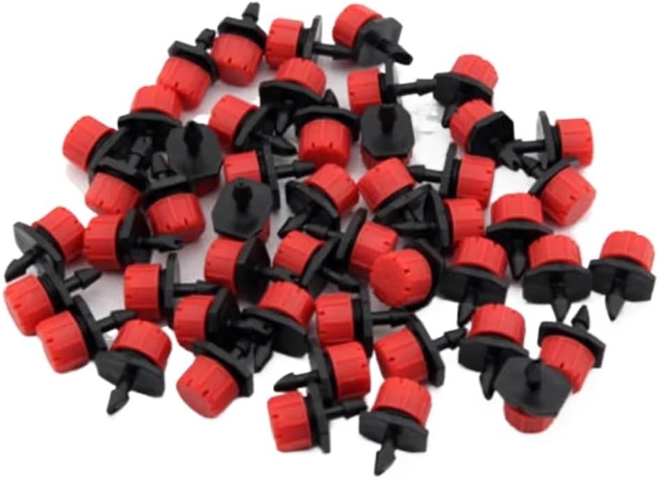 Irrigation System forgarden 100-500PCS Irrigation Sprinklers Adjustable Water Dropper Head Garden Watering Irrigation System Garden Sprinkler(100pcs)