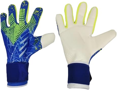 PLbSe Spider-Man Soccer Goalkeeper Gloves Goalie Training Gloves Strong Grip Anti-Slip and Breathable for Adults and Children Green,9