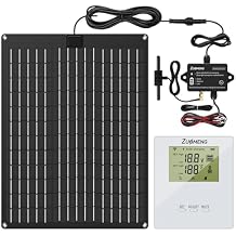 20W Solar Battery Charger Maintainer w/ Wireless Remote Monitor, Maintenance Pulse & MPPT Charge Controller, Real-Time Voltage & Temperature Monitoring for 12V Lead-Acid Batteries, HSCM-03