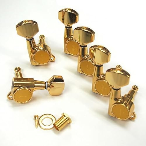 GOTOH SG381 07 GG L6 ゴールド 片側タイプ ギター ペグ 6個セット 【Ebiオリジナルピック付】