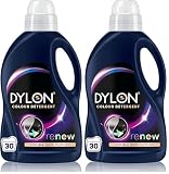 Dylon Black & Dark Detergent (30 Wash Loads), Liquid Laundry Detergent for all Black & Dark Clothes, renewing in every wash with optimal results in 10 washes (Pack of 2)