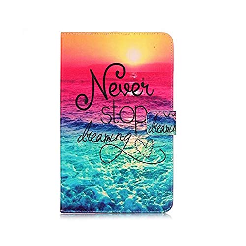Uucovers Galaxy Tab E 8.0 Case Slim Stand Soft Tpu Flip Case Wallet Cover With Card Slots For Samsung Galaxy Tab E 8.0 Sm-T377 4G Lte Verizon/Sm-T375 Tablet,Never Stop #TOP2