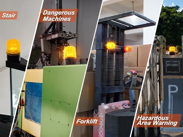 Miniatura 5 de Luz intermitente de 6 pulgadas, luz estroboscópica LED ámbar con base magnética para vehículos, carretillas elevadoras, tractores, carritos de golf,