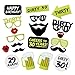 Famoby DIY 30th Photo Booth Props Kits for Birthday Party Decorations 20pcs/Pack