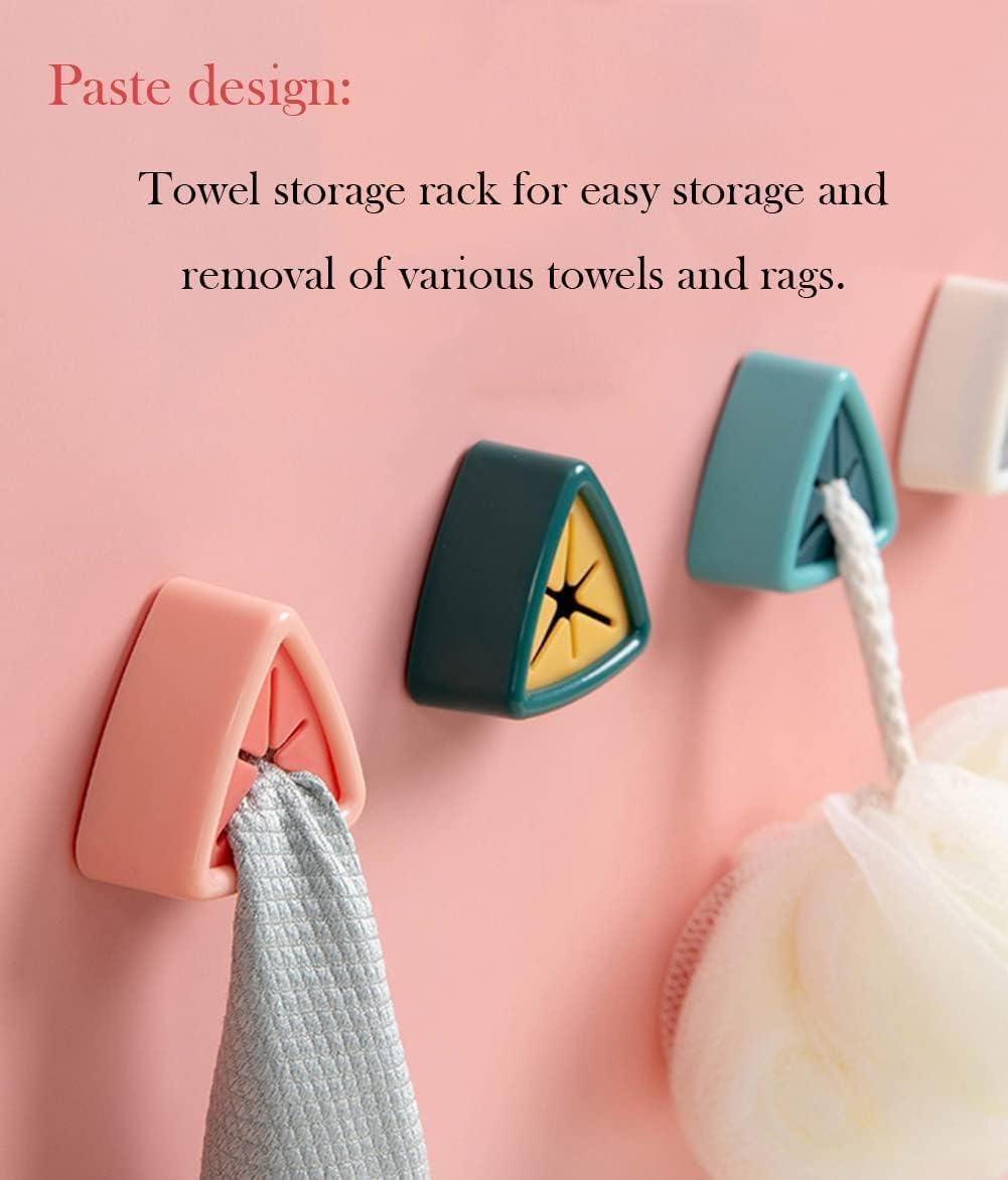 Novel & Simple Towel Organizer,Multifunctional Decorative Wall Hooks,Wall-Mounted Non-Punching Storage Towel Organizer for Kitchen & Bathroom (D-4PCS)