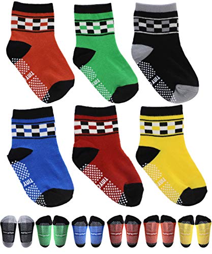 Baby Toddler Boys Checkerboard Girls Boys Grip Socks Age 6m,1,2 Year Old Sock (Multicolor - 1-3 Year Old)