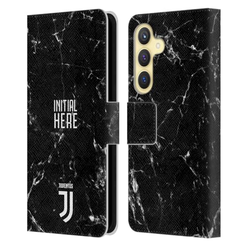 Coque Juventus Samsung S24 portefeuille en cuir premium marbre