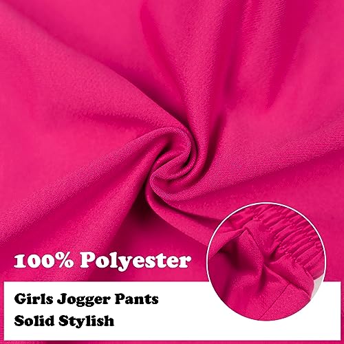Image of Rolanko Girls' Jogger Pants Active Kids Sweatpants with Pocket Hip Hop Streetwear Trousers 4-14 Years