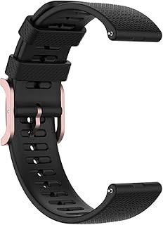 LOKEKE for TicWatch Pro 2020 Replacement Wrist Band - 22mm Replacement Silicone Wrist Watch Band Strap For TicWatch Pro/Pro 2020/ GTX(Silicone Black)