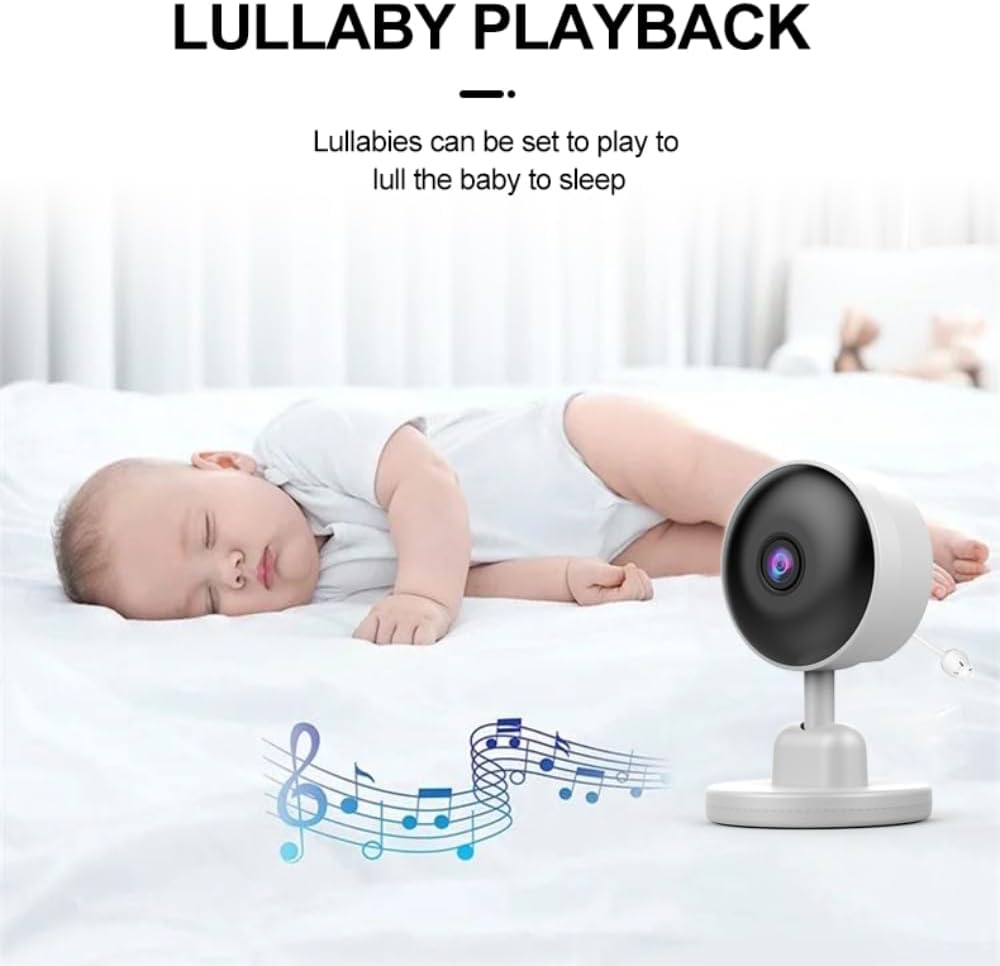 Baby Monitor with Camera 2.8'' LCD Screen Video Baby Monitor 2.4 GHz Temperature Sensor VOX Two-Way Audio Night Vision,Zoom 2X/4X,No Subscription,No WiFi,No APP,Sound Activated Screen,6 Lullabies