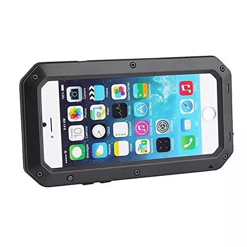 Iphone Se 2022/2020 Case,Tempered Glass Luxury Aluminum Alloy Protective Metal Extreme Shockproof Military Bumper Heavy Duty Cover Shell Case Skin Protector For Apple Iphone Se 2022/2020 /8/7 (Black) #TOP6