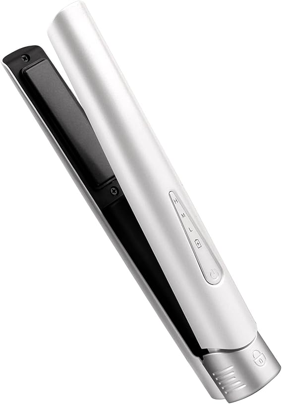 Travel Cordless Hair Straightener and Curler 2 in 1, Rechargeable Battery Operated