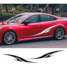 2pcs Car Racing Sticker Auto Vinyl Side Skirts Decal مضحك Stylish Graphic DIY Styling Sticker Car Tuning Accessories