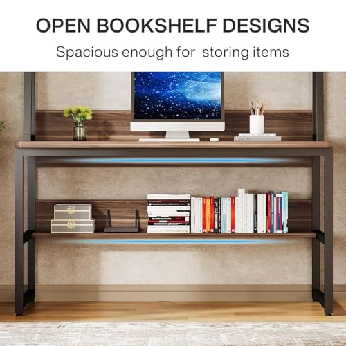 Image of Klaxon Engineered Wood Iron Study Table with Drawer, Multi-Usage Laptop Desk & Home Office (Printo-FD, DIY Installation) (Forest Dark - Black, TBS Tower Black)