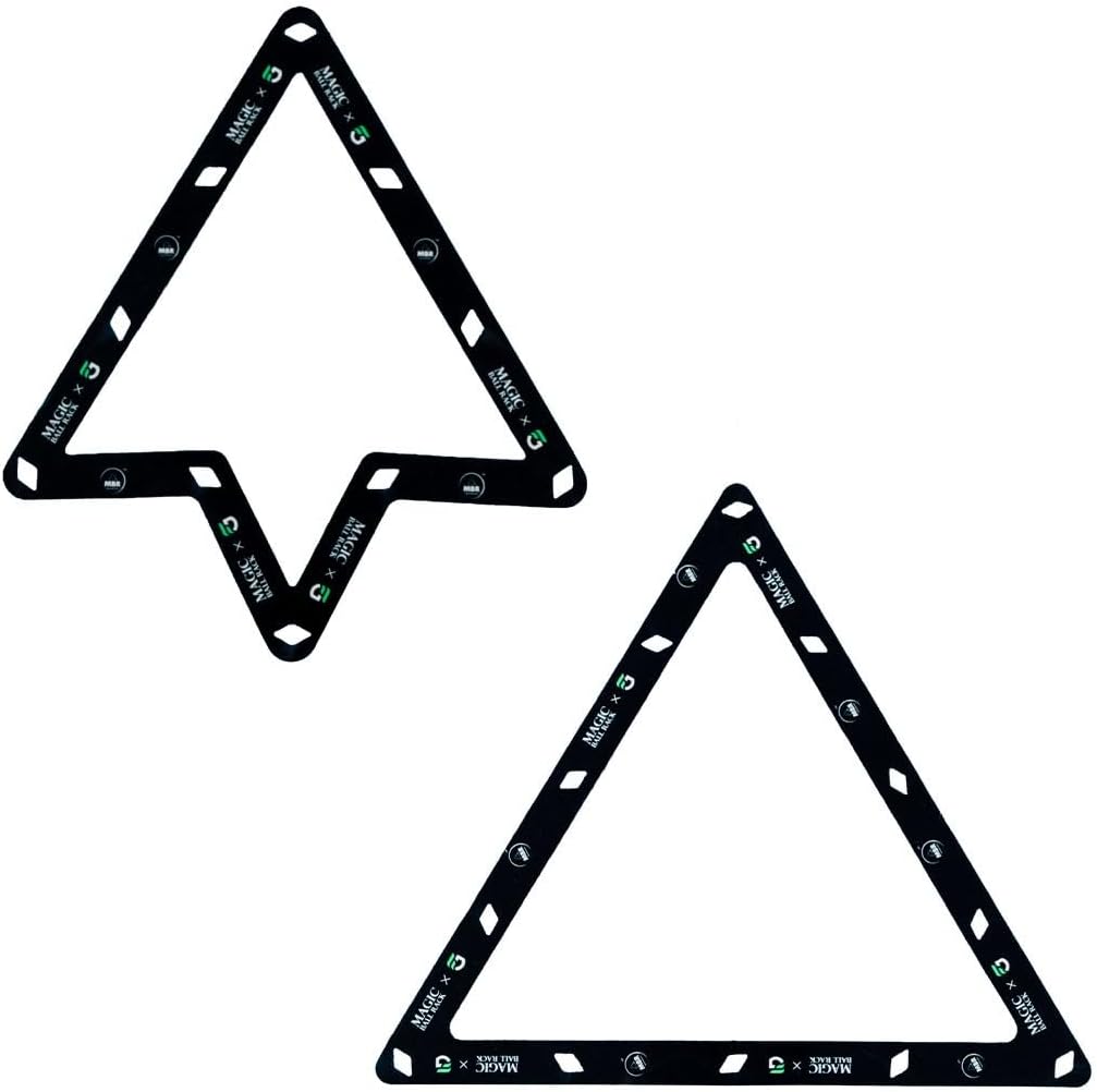 Fedor Gorst MagicRack 8-Ball + 9/10-Ball Combo Pack, Precision Rack for Perfect Breaks, Durable Pool Ball Template