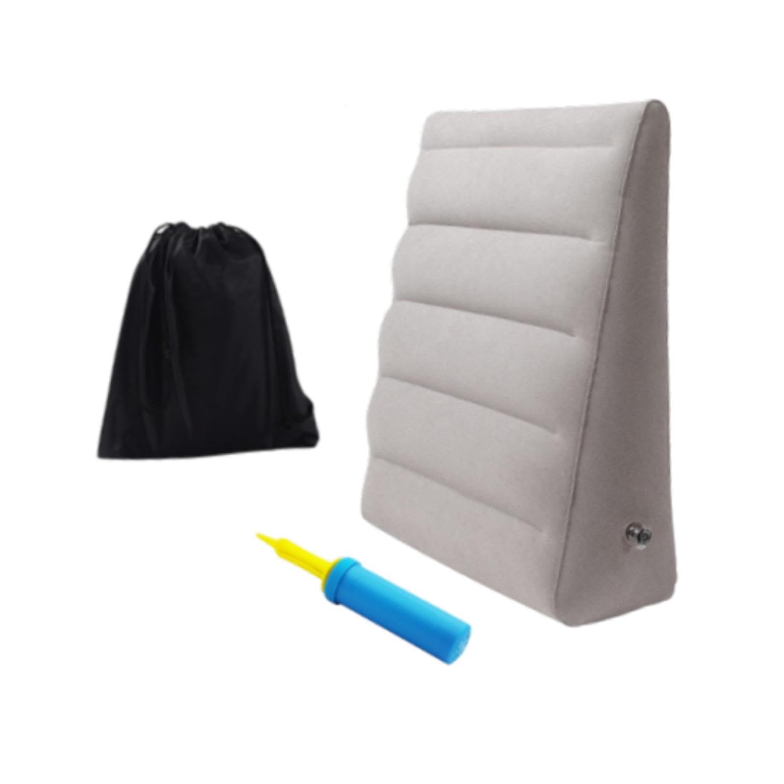 Almohada de cuña Inflable, Almohada de cuña de Viaje, Soporte Ligero y cómodo de elevación de Las piernas, cojín de Espalda para la Cama para el hogar