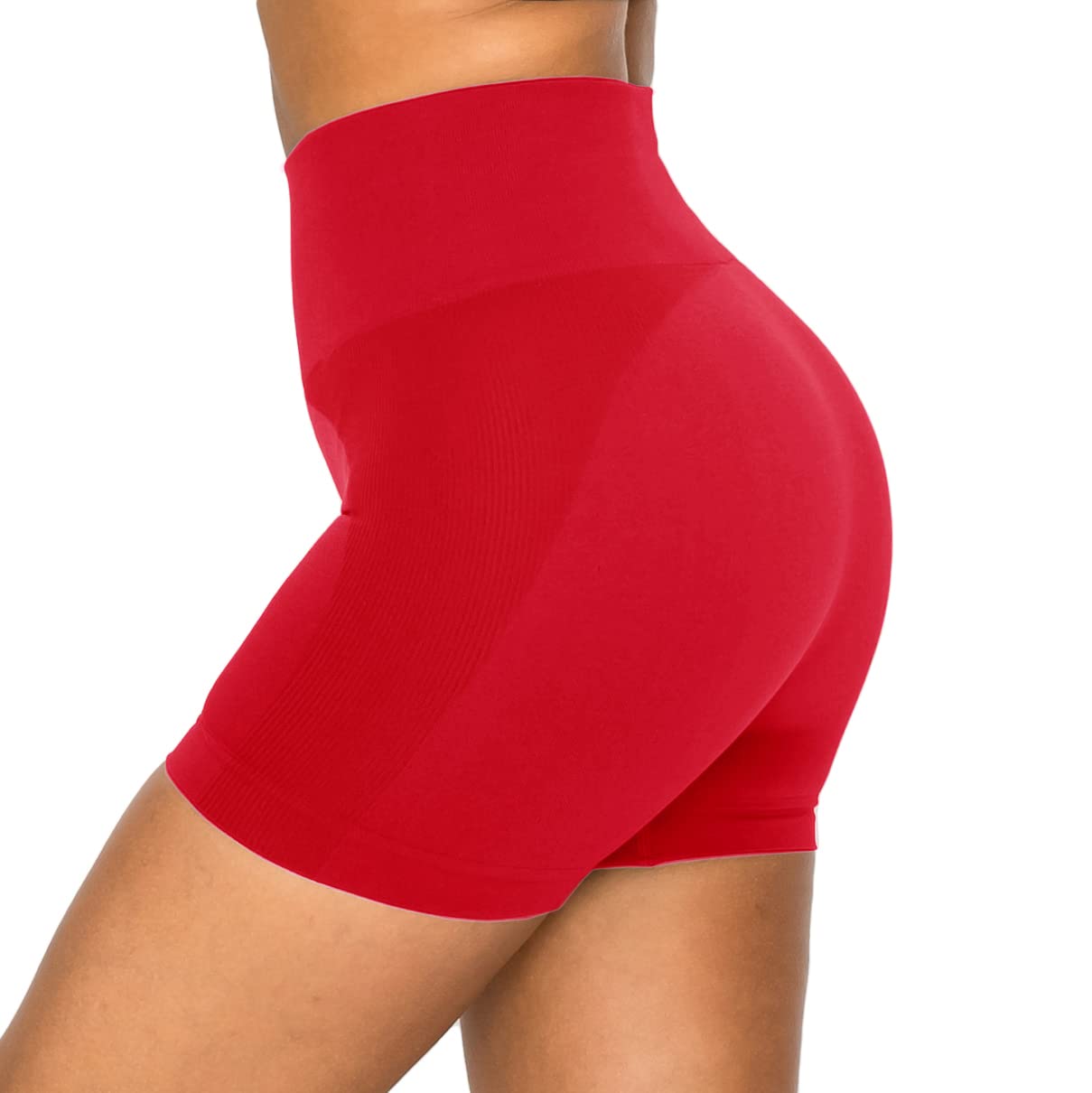 ALWAYS Women's High Waist Bike Shorts - Athletic Workout Tummy Control Stretch Running Yoga Pants