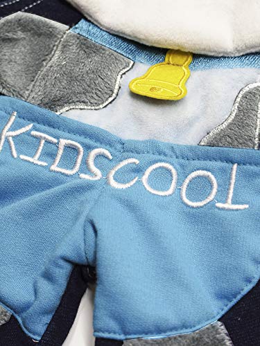 Image of Kidscool Space Baby Toddler Girls Soft Knitted Cotton Denim Cute Cartoon Overalls