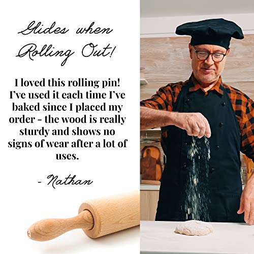 Tuuli Kitchen – Classic Wood Rolling Pin With Rotating Center thumb #3