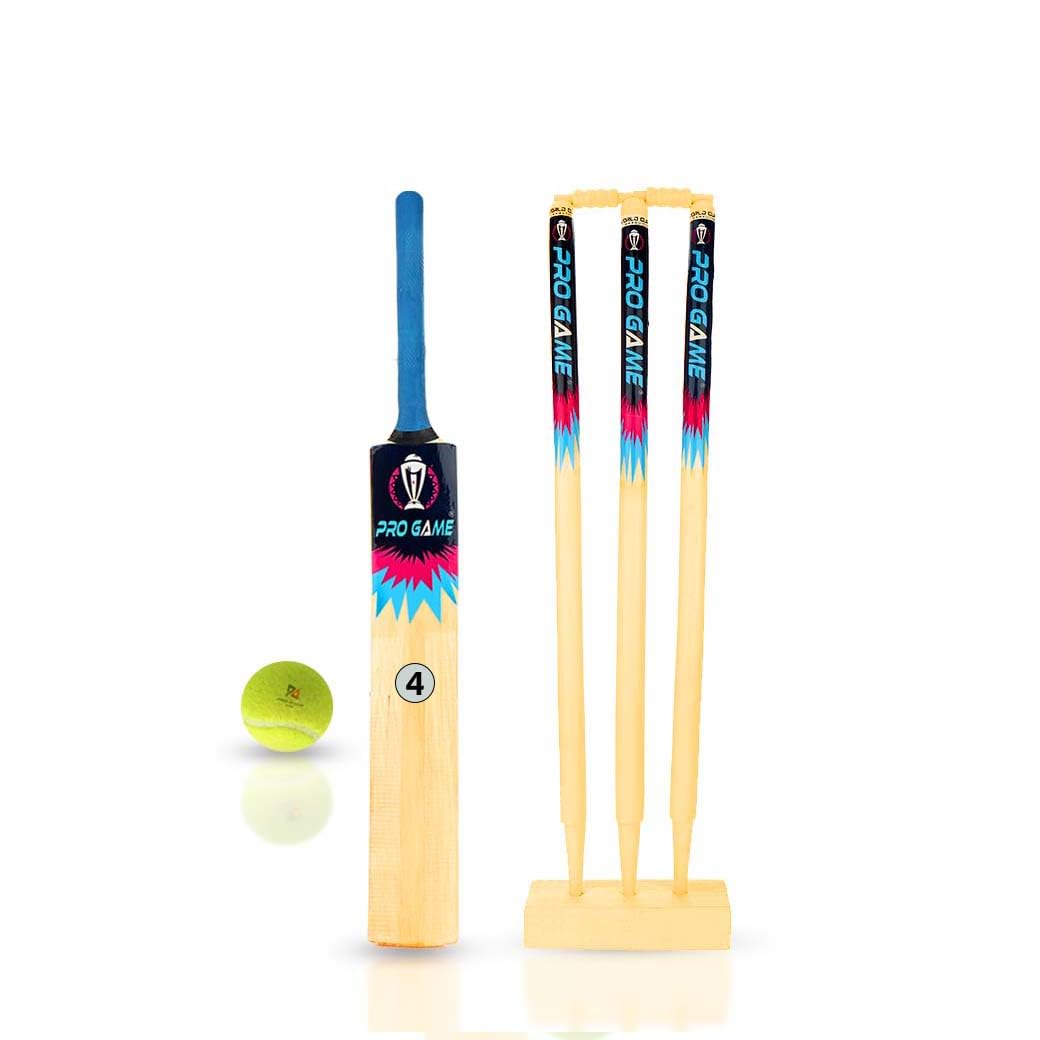 Pro Game (World Cup Edition) Tennis Wooden Cricket Kit -with 1 Ball Ideal for Youth (for 8-10 Years) (B0D8QCRY29) Amazon Price History, Amazon Price Tracker